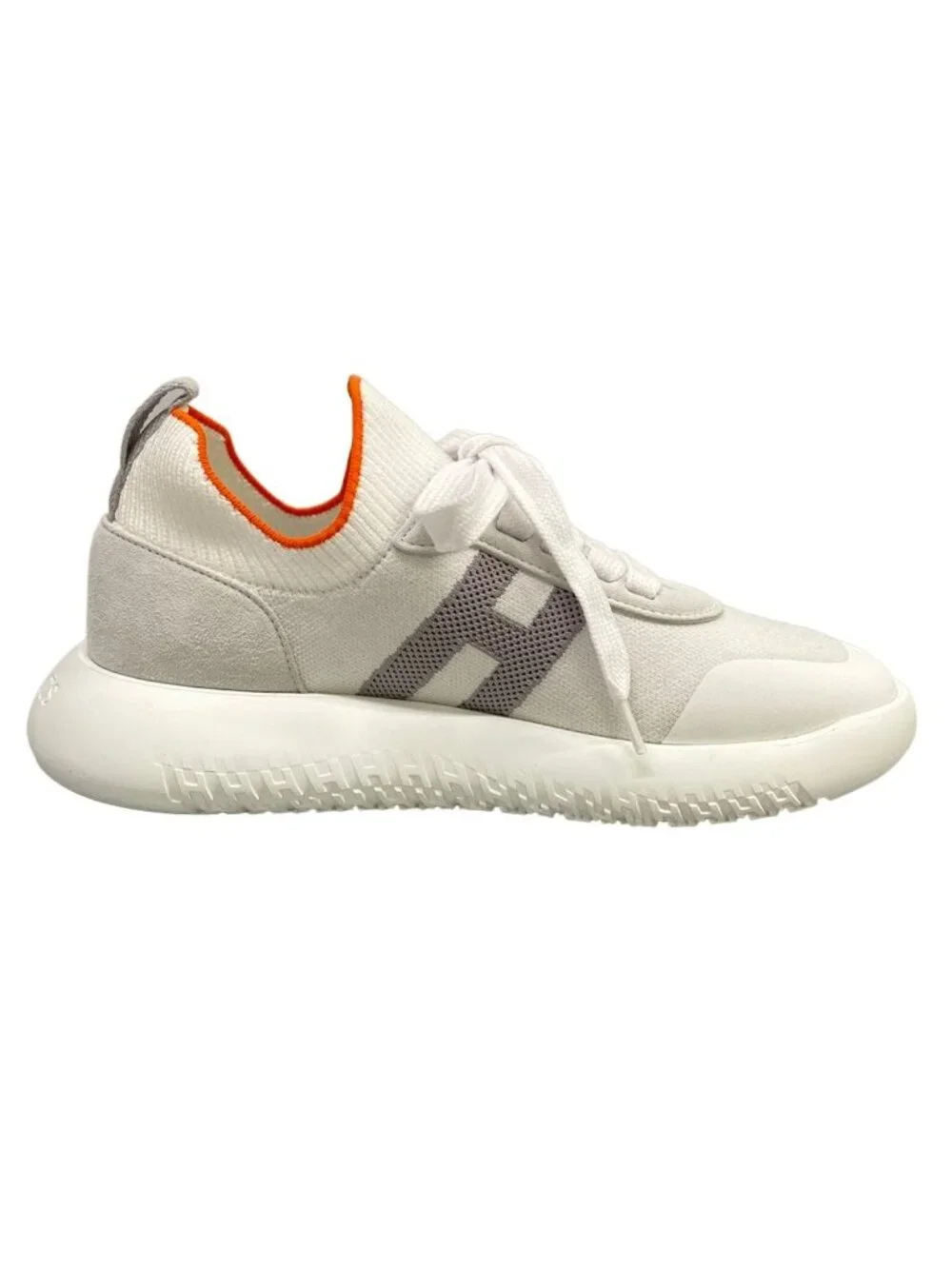 Hermes Sneakers Crew White Light Gray Multi